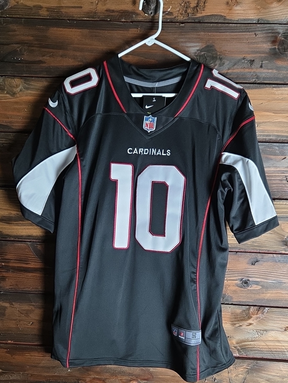 Nike Black Arizona Cardinals #10 Men's Football Jersey with White and Red Trim